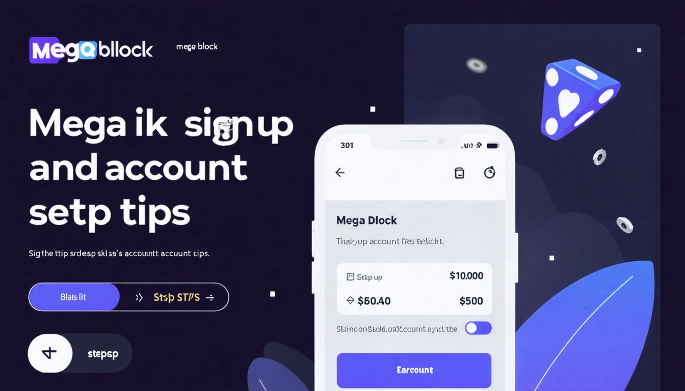 Mega block sign up steps and account setup tips